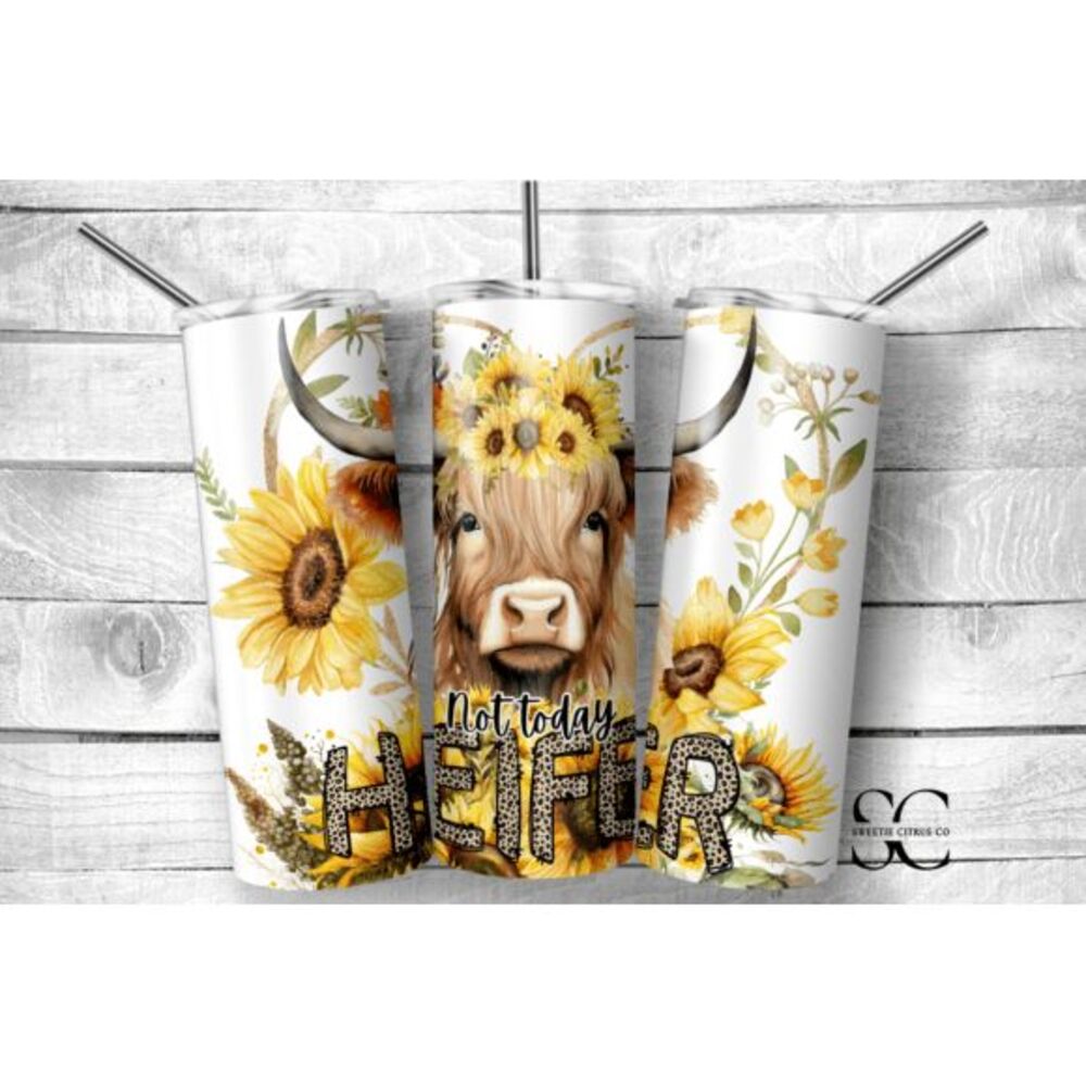 20oz funny‎ not today cow drink tumbler